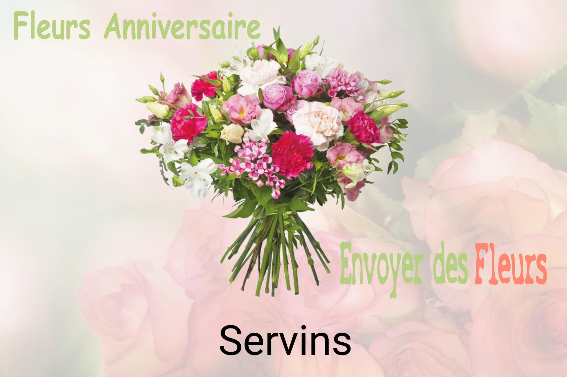 Bouquet de fleurs d’anniversaire livré à Servins